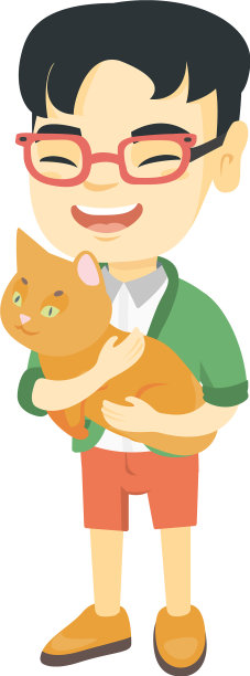 亚洲快乐男孩拿着一个ca图片下载