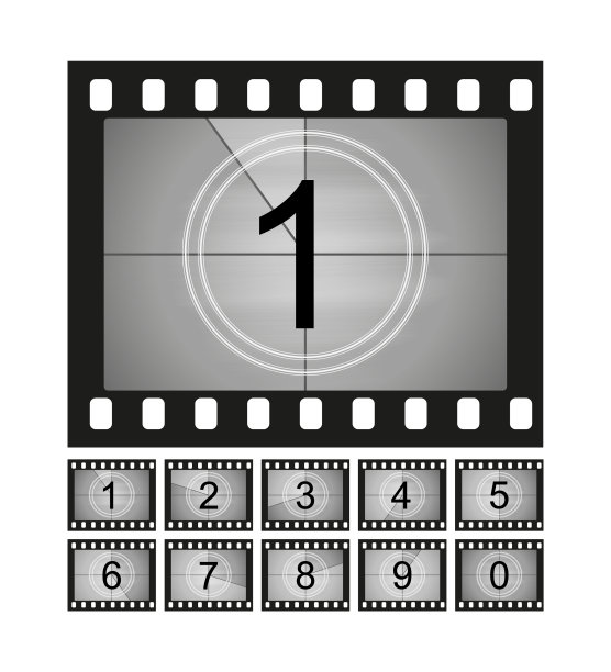 电影倒计时帧设置老电影影院计时器图片下载