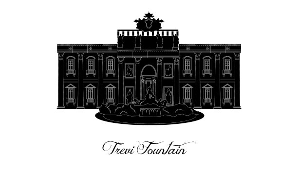 还有特莱维喷泉作为地标图片下载
