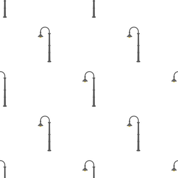 灯柱与一个锥形气泡灯柱单一图标图片下载