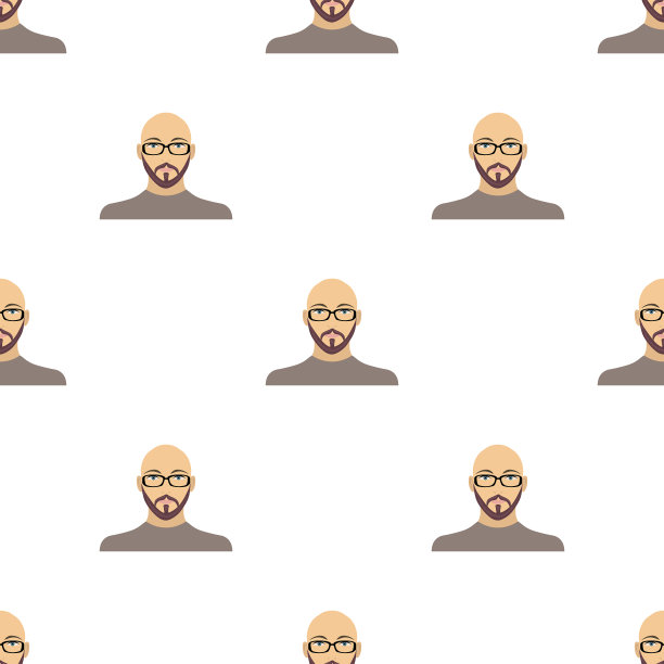 一个戴着眼镜，留着胡子的秃顶男人的脸图片下载