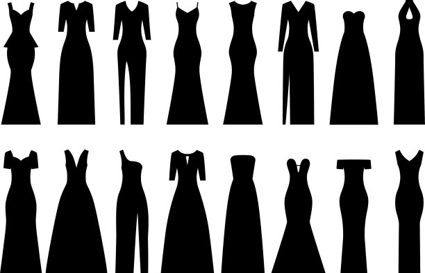 一套剪影的晚礼服图片下载