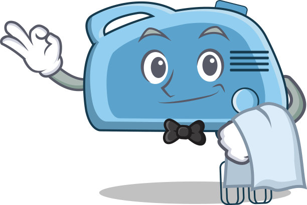 服务员混合卡通风格的人物图片下载