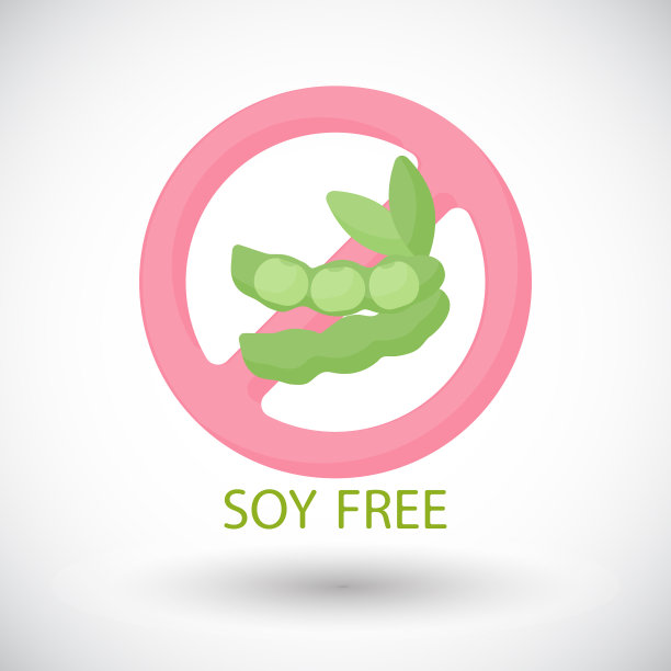大豆免费扁平图标食物不耐受图片下载