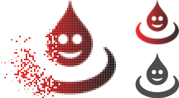 动点半色调微笑滴涟漪图标图片下载