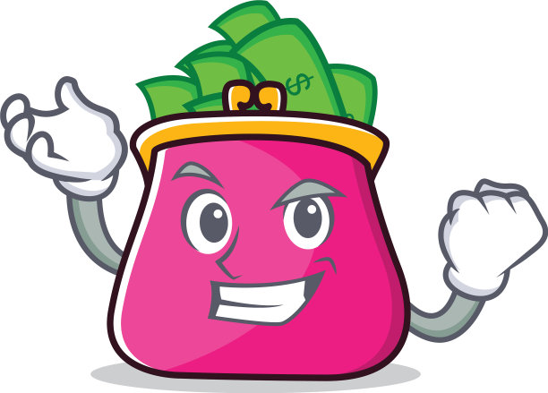 成功的钱包人物卡通风格图片下载