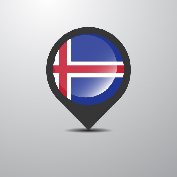 冰岛地图销图片下载