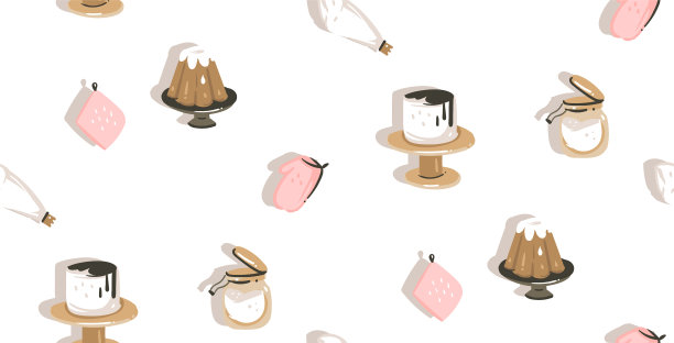 手绘抽象现代卡通烹饪图片下载