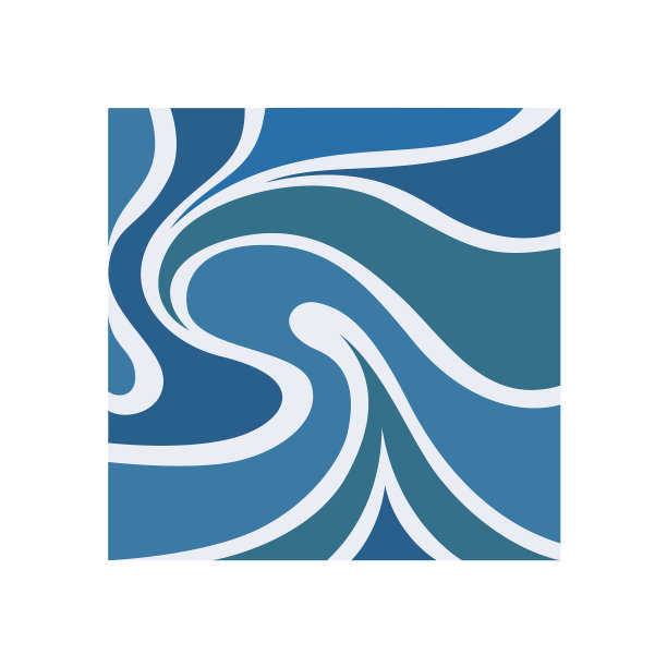 水波标志抽象设计彩妆冲浪图片下载