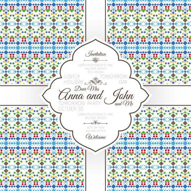 具有几何水平图案的卡片图片下载