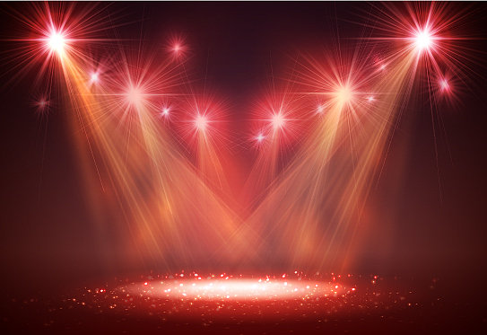 舞台上的灯光和烟雾图片下载