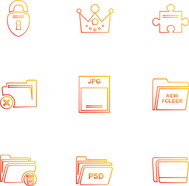 文件夹文件目录搜索代码eps图标图片下载