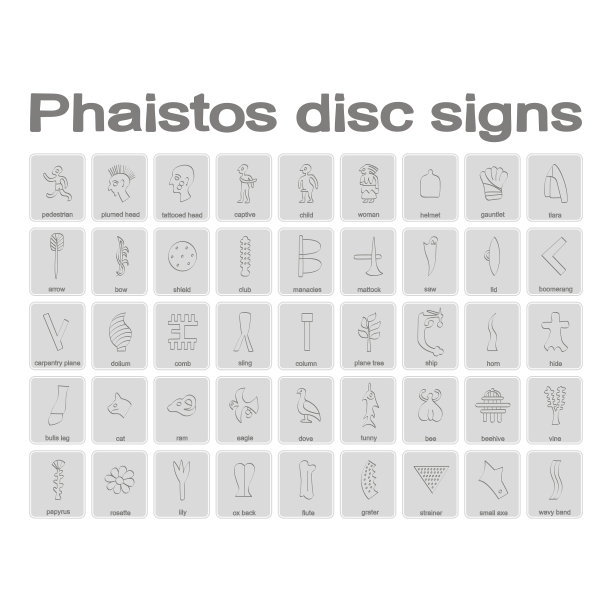 单色图标设置phaistos光盘标志图片下载