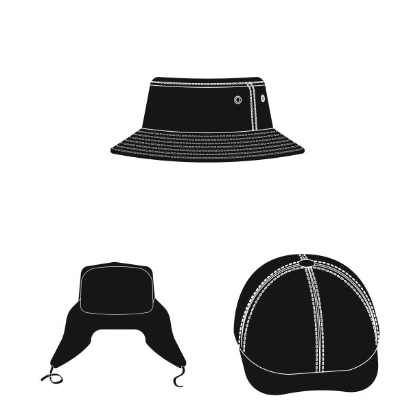 孤立对象的帽子和帽子标志图片下载
