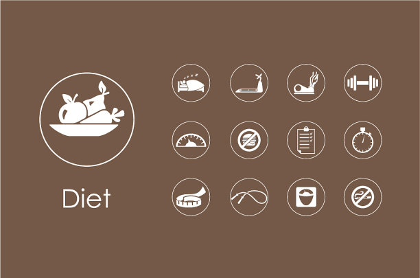 一套简单的饮食图标图片下载