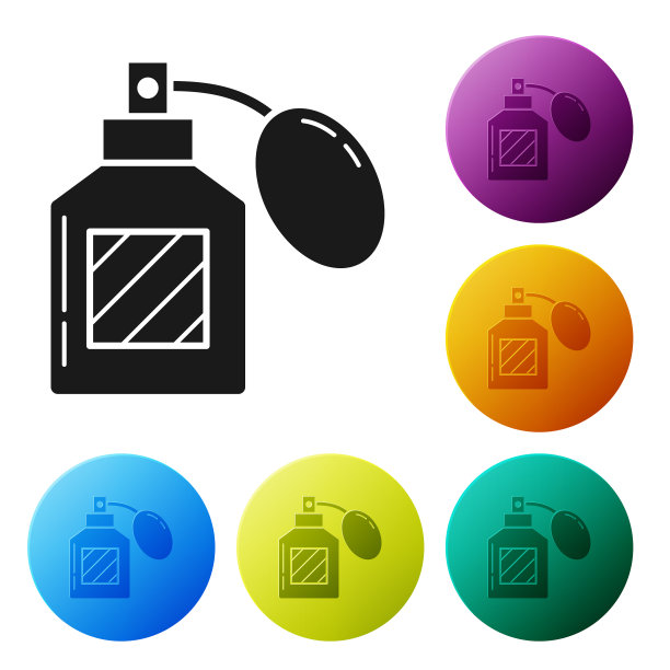 黑色须后水图标孤立在白色背景图片下载