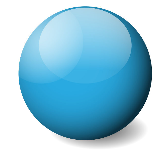 蓝色光滑球体球体或球体3d对象图片下载