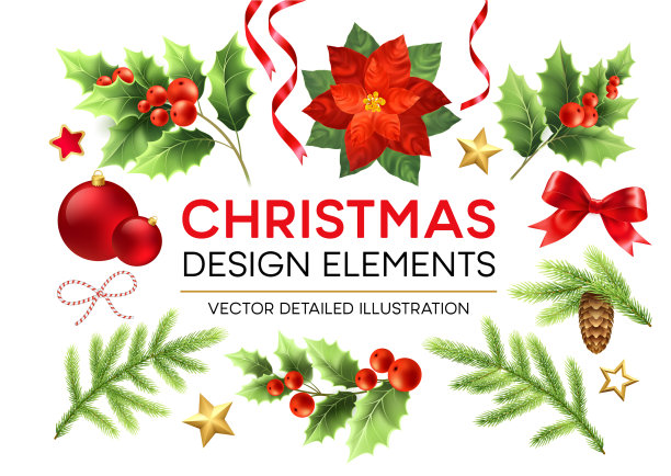 圣诞设计元素集图片下载