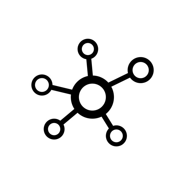 分子标志连接标志图标模板图片下载
