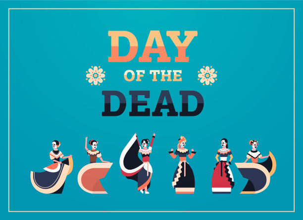 死去的传统墨西哥万圣节dia de图片下载