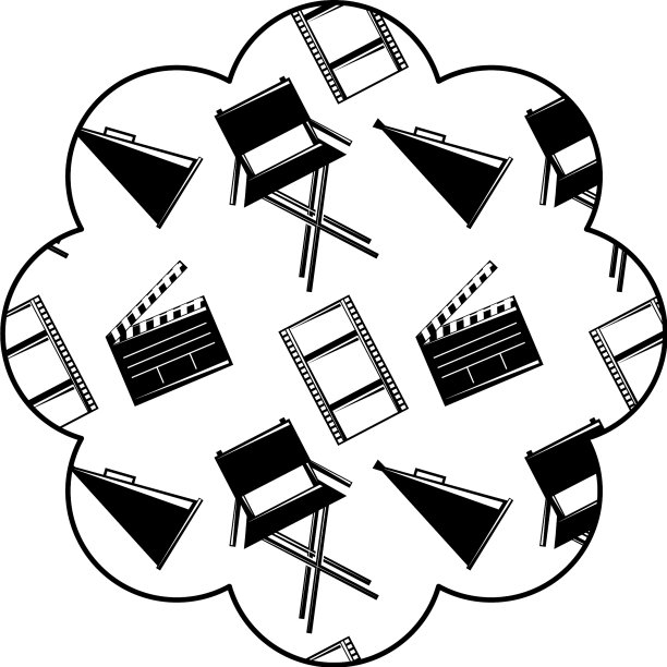 标签与电影电影椅子扩音器和图片下载