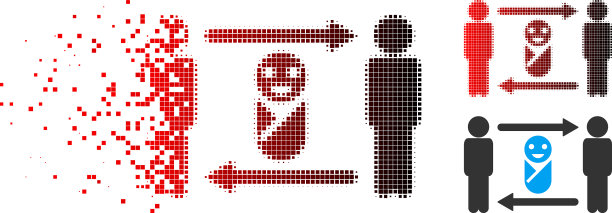 损坏的虚线半调子人交换子图片下载