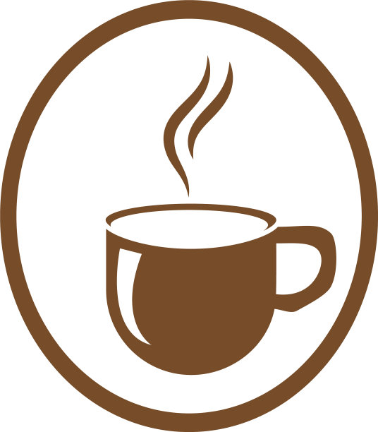 咖啡杯标识模板图片下载