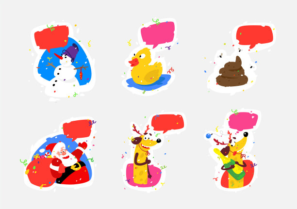 圣诞贴纸准备打印徽章图片下载