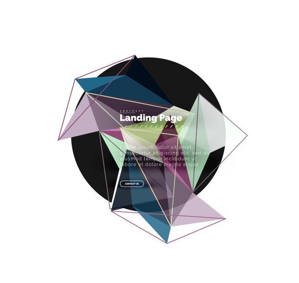 多边形几何设计，抽象形状制成图片下载