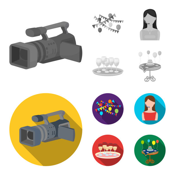 用旗帜和球引导庆典的花环图片下载