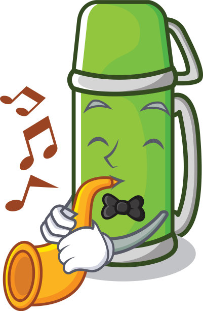 与喇叭热水瓶性格卡通风格图片下载