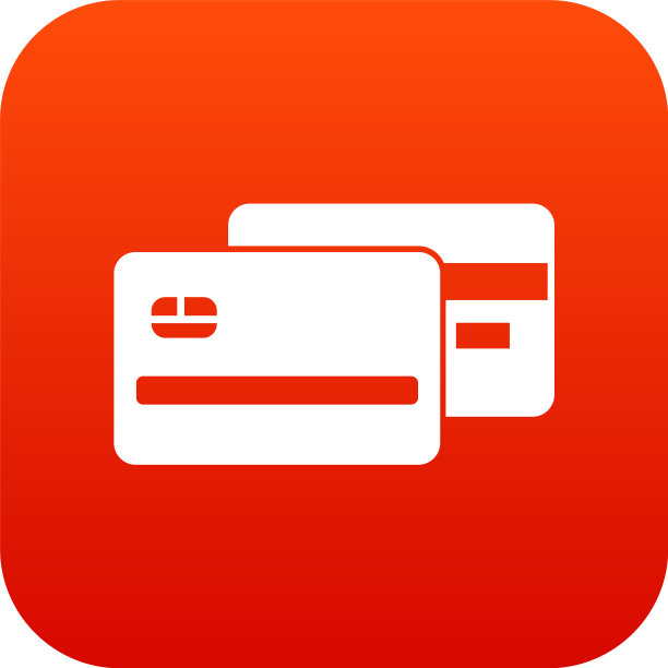 信用卡图标数字红色图片下载