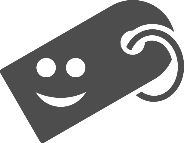 微笑标签平面图标图片下载