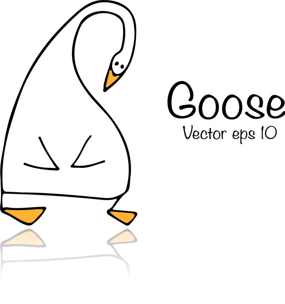 你设计的滑稽鹅素描图片下载