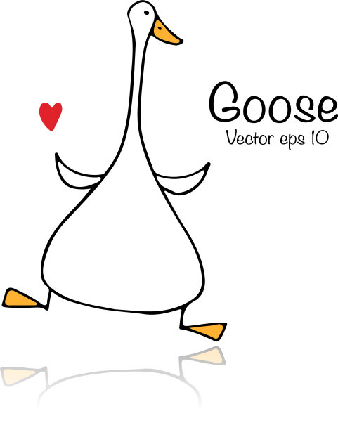 你设计的滑稽鹅素描图片下载