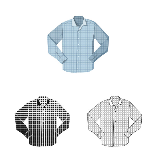 男人和服装标志设置图片下载