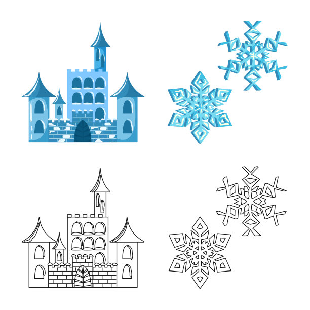 设计纹理和冻结符号集图片下载