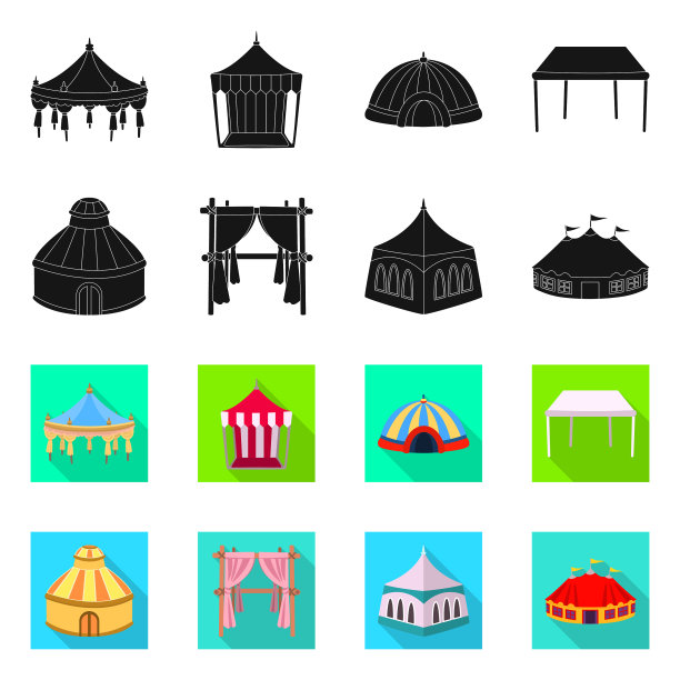 孤立对象roand折叠符号集图片下载