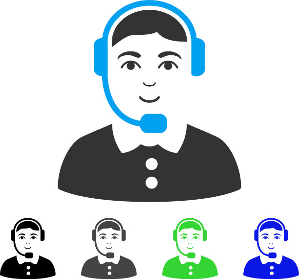 很高兴呼叫中心接线员图标图片下载