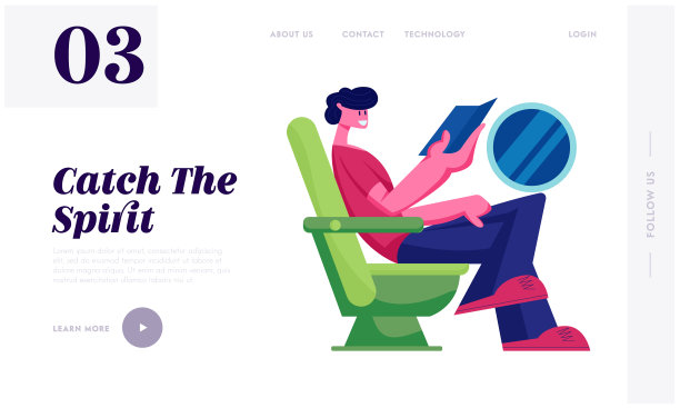 乘客登机网站着陆页面图片下载