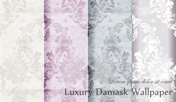 复古花卉巴洛克图案集合图片下载