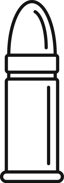 冬季两项子弹图标轮廓风格图片下载