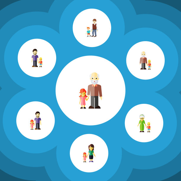 平象人套孙子爷爷奶奶图片下载