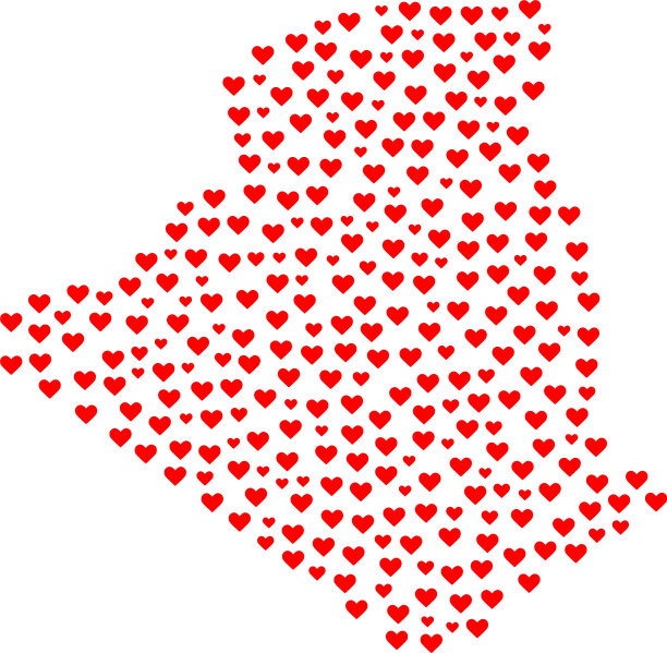 可爱的阿尔及利亚拼贴地图图片下载