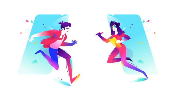 一个男孩和一个女孩是漫画里可爱的角色图片下载