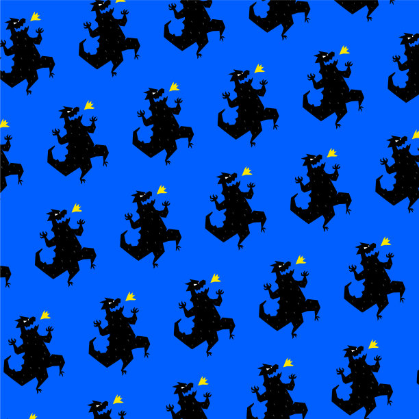 卡通中的图案装饰恐龙爬行动物图片下载