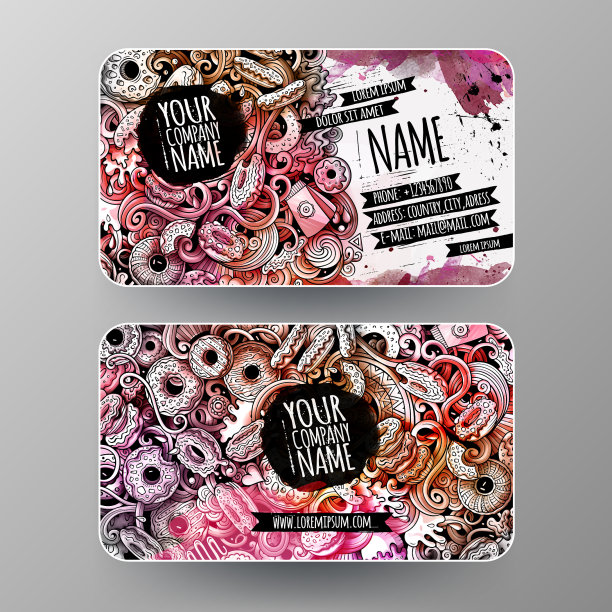 卡通图形水彩手绘图片下载