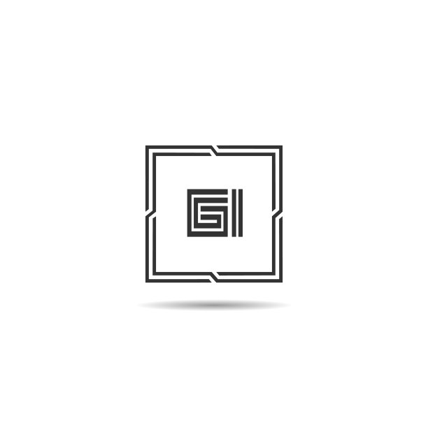 字母GI标志模板设计图片下载