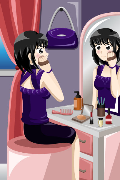 女人化妆图片下载