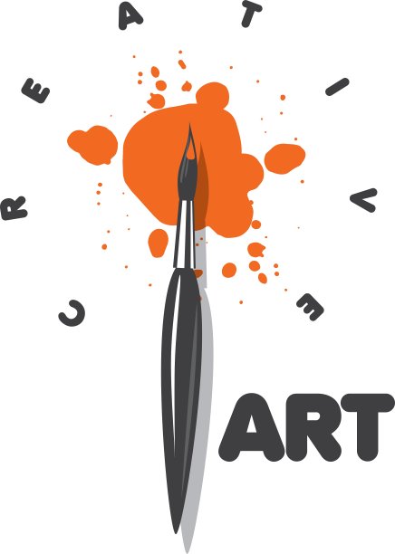 标志刷和油渍图片下载